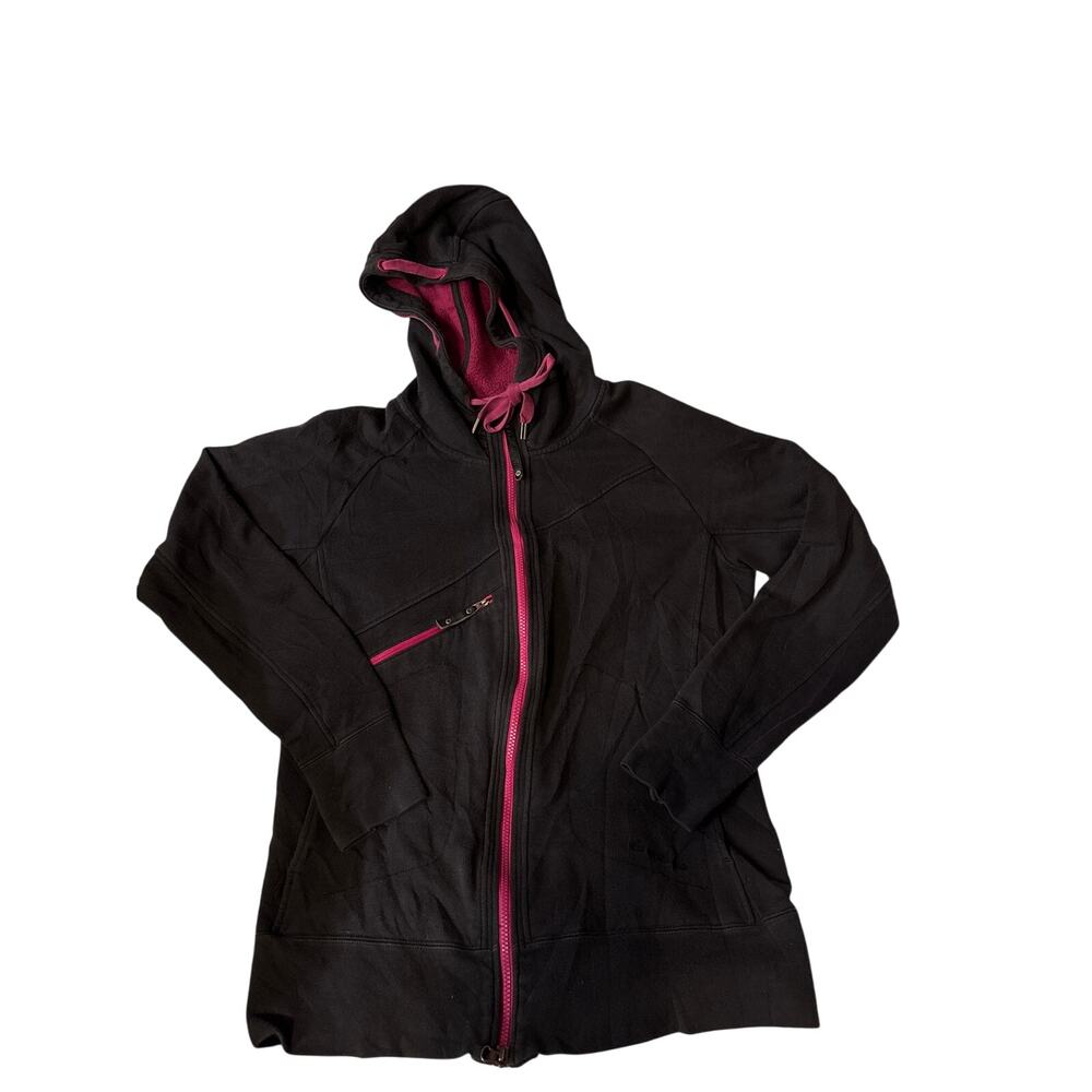 The North face jacket, blue, and pink L